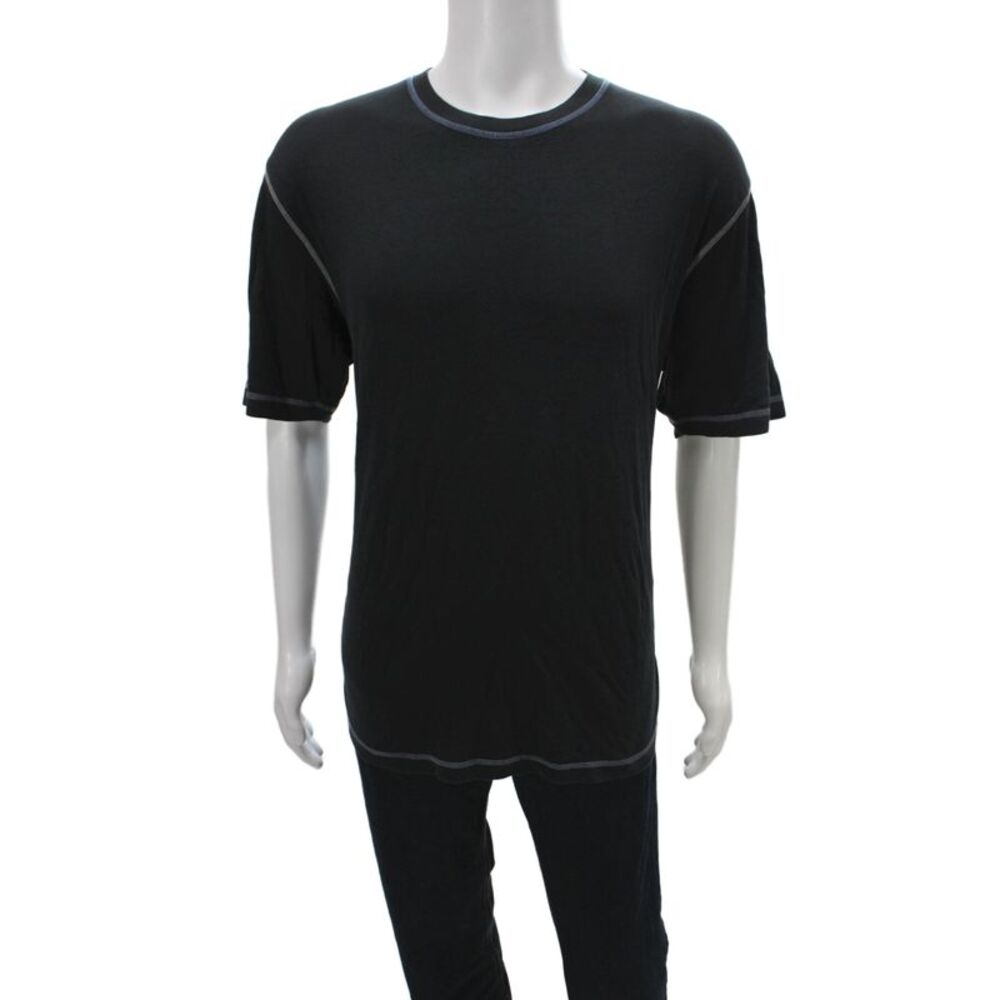 Zegna Sport Men Basic Black Cotton T-Shirt Size XL